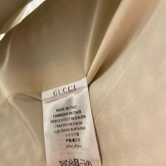 Gucci iconic herringbone Teal and cream check jacket with web detail trim - Picture 4 of 5